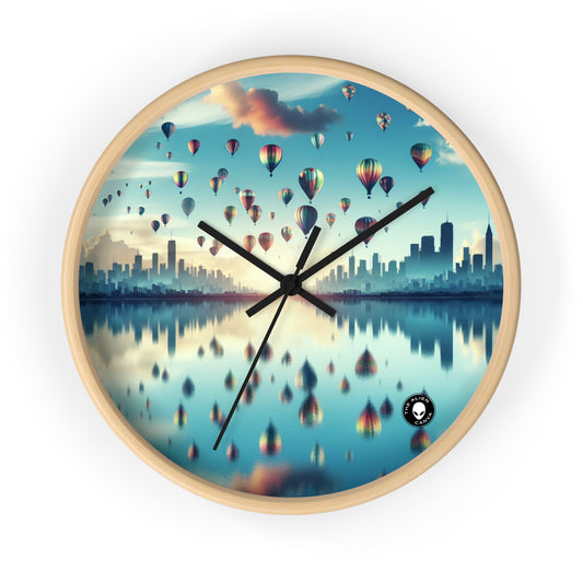 "Mirrored Metropolis: A Lake of Dreams" - The Alien Wall Clock