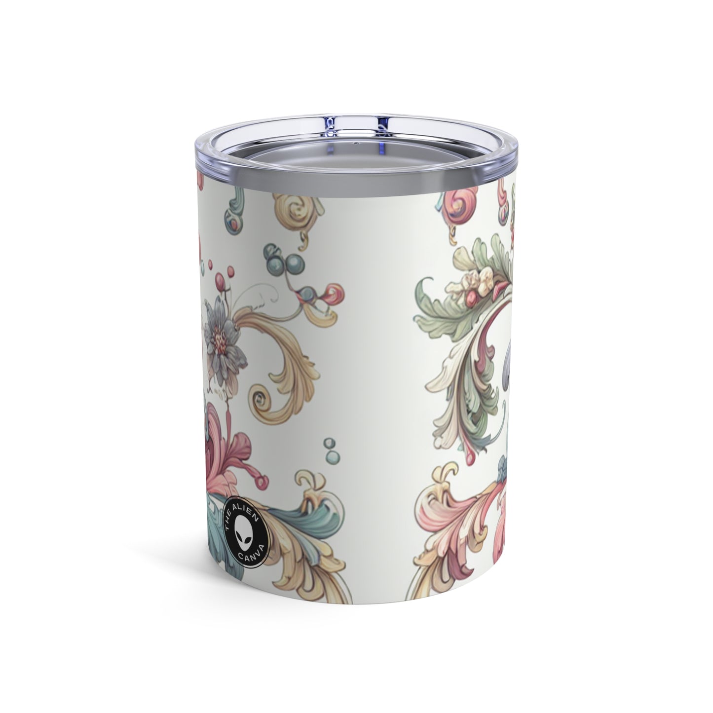 "Élégance enchantée : une soirée dans un jardin rococo" - The Alien Tumbler 10oz Rococo