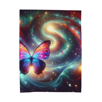 "Galactic Butterfly: A Cosmic Spectacle" - The Alien Velveteen Plush Blanket