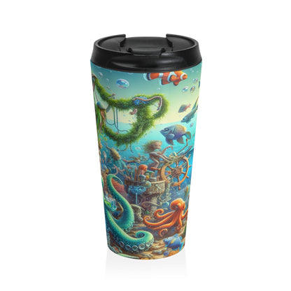 « Underwater Fiesta » – La tasse de voyage en acier inoxydable Alien