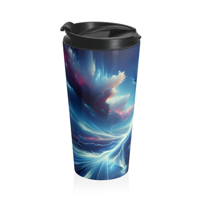 "Electricity In The Sky" - The Alien Stainless Steel Travel Mug Digital Art Style