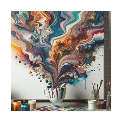 "A Paint Poured Paradise: Acrylic Pouring Art" - The Alien Canva Acrylic Pouring Style