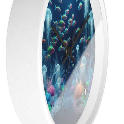 "Neon Dreams: The Underwater Wonderland" - The Alien Wall Clock