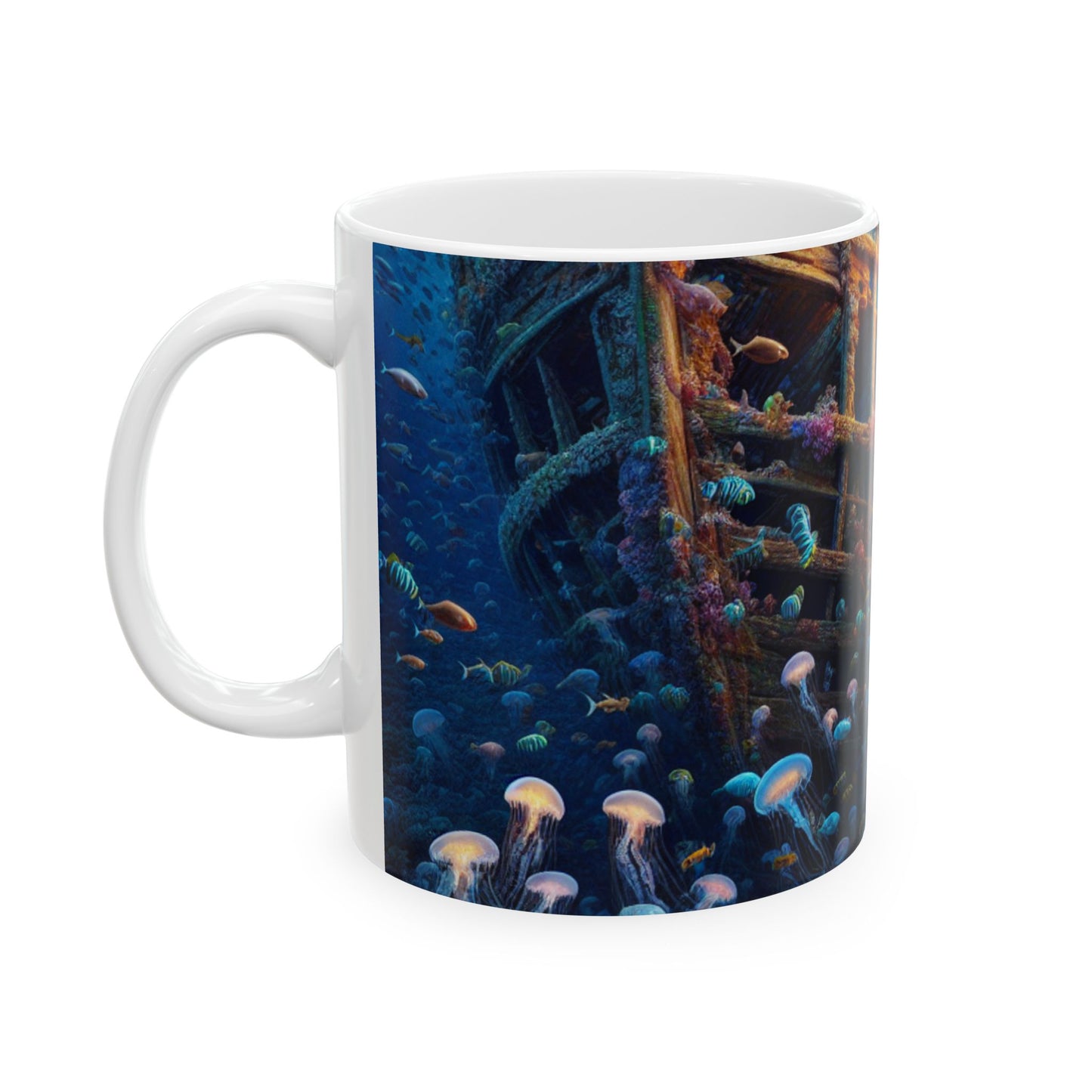 « Monde sous-marin énigmatique » – La tasse en céramique Alien 11 oz