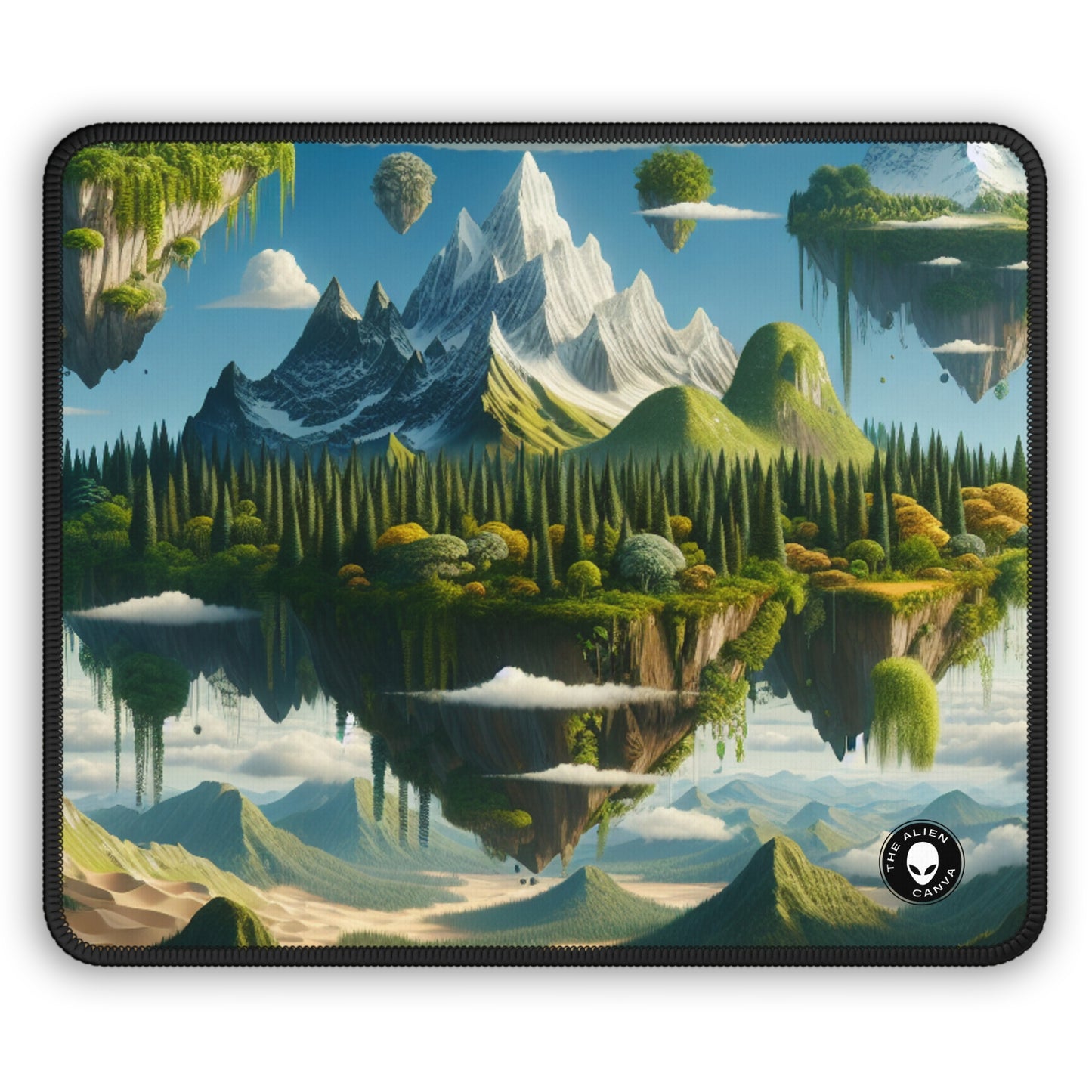 "Elemental Isles: A Dreamlike Journey through Nature's Wonders" - The Alien Gaming Mouse Pad