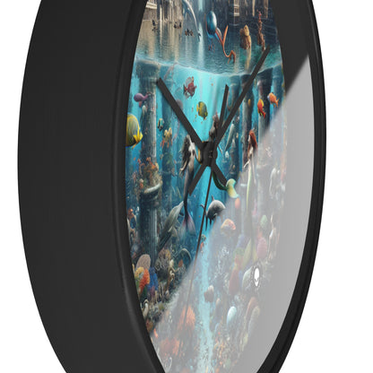 "Seascape Serenity: An Underwater Haven" - The Alien Wall Clock