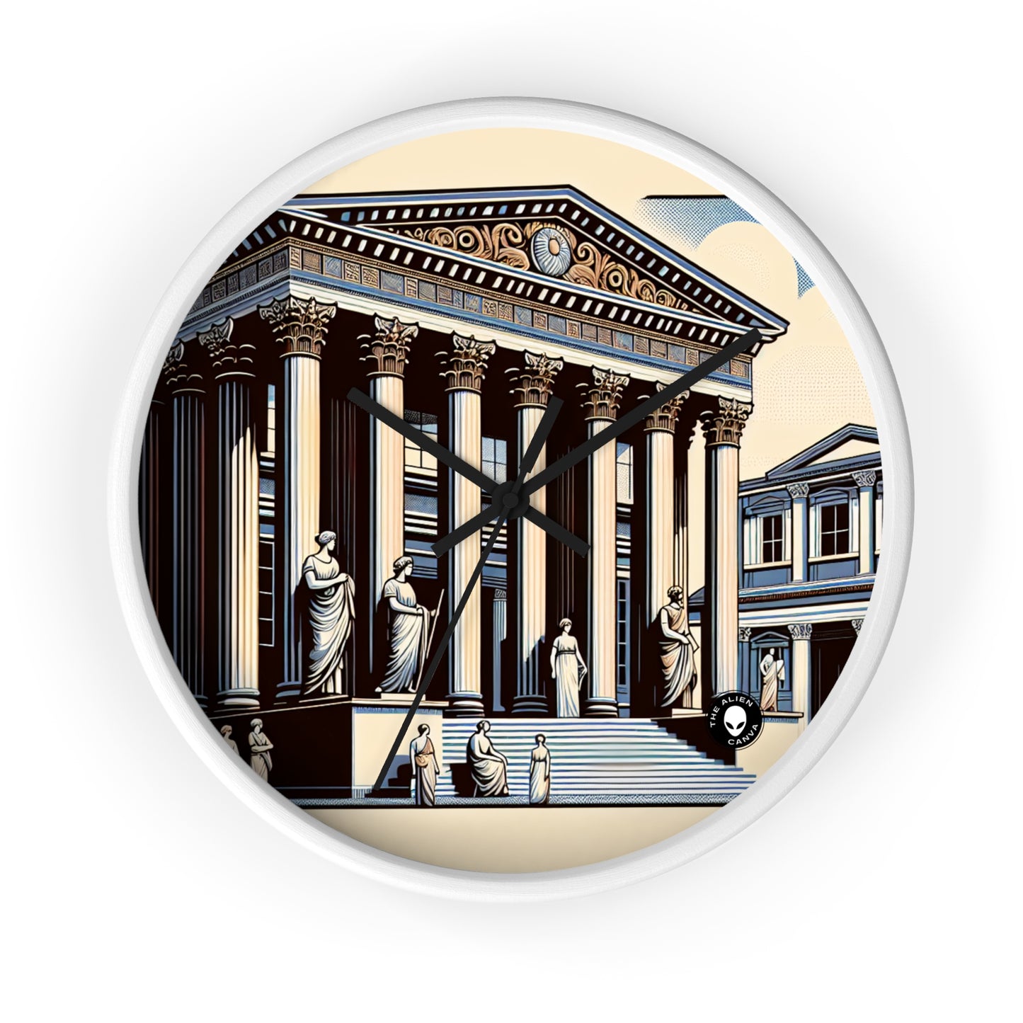 "Neoclassical Urban Elegance" - The Alien Wall Clock Neoclassicism