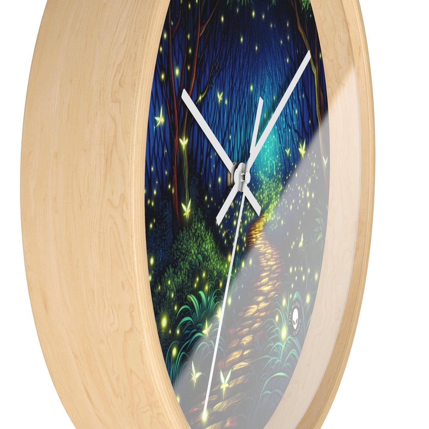 "Bosque Encantado: Resplandor Nocturno" - El Reloj de Pared Extraterrestre