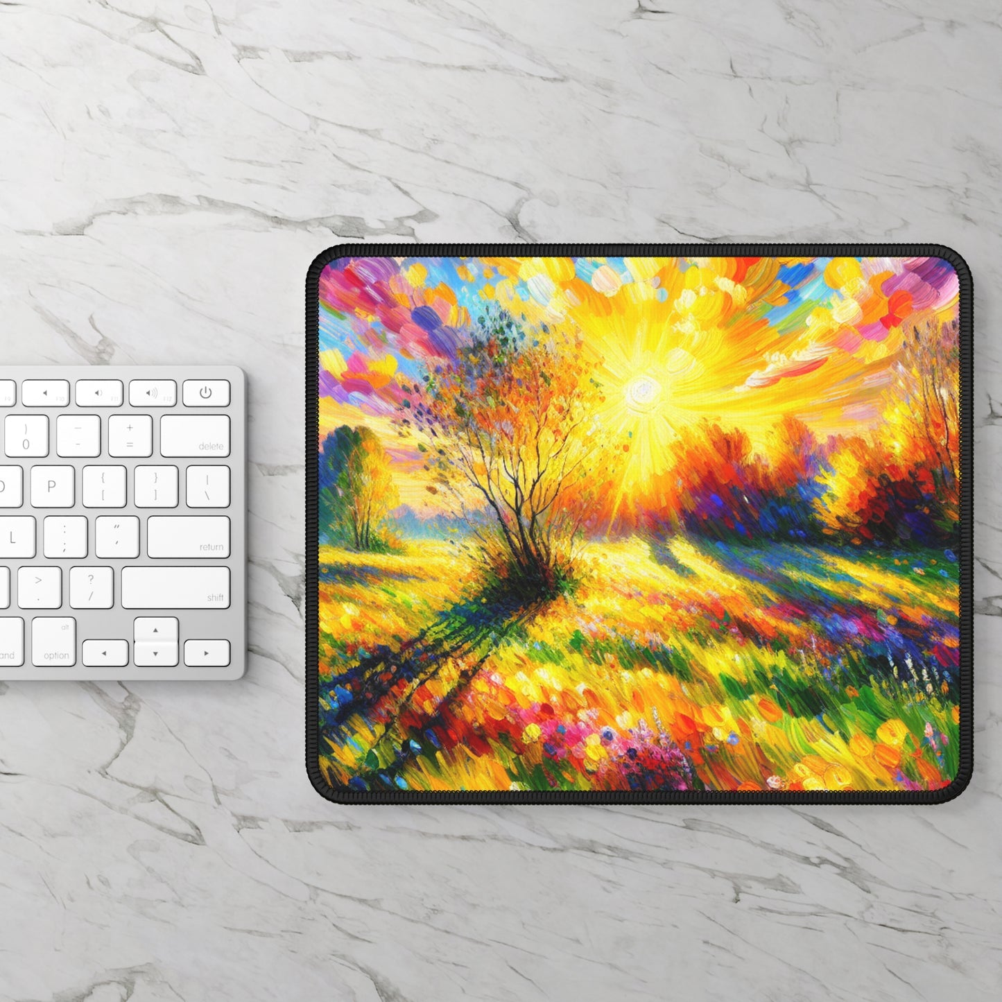 "Vibrant Springtime Sky" - The Alien Gaming Mouse Pad Fauvism Style