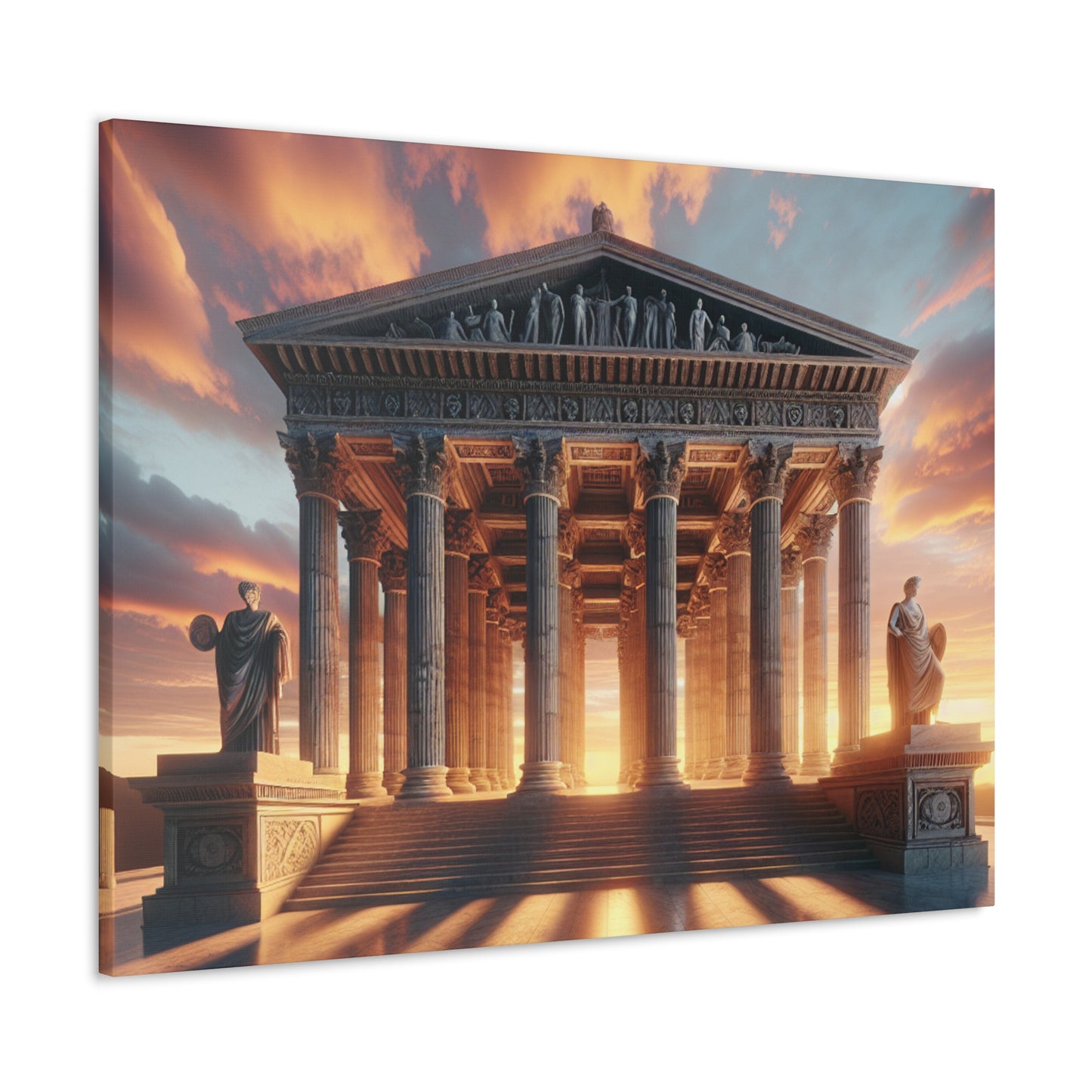 "Warm Glow of the Grecian Temple" - The Alien Canva Neoclassicism Style