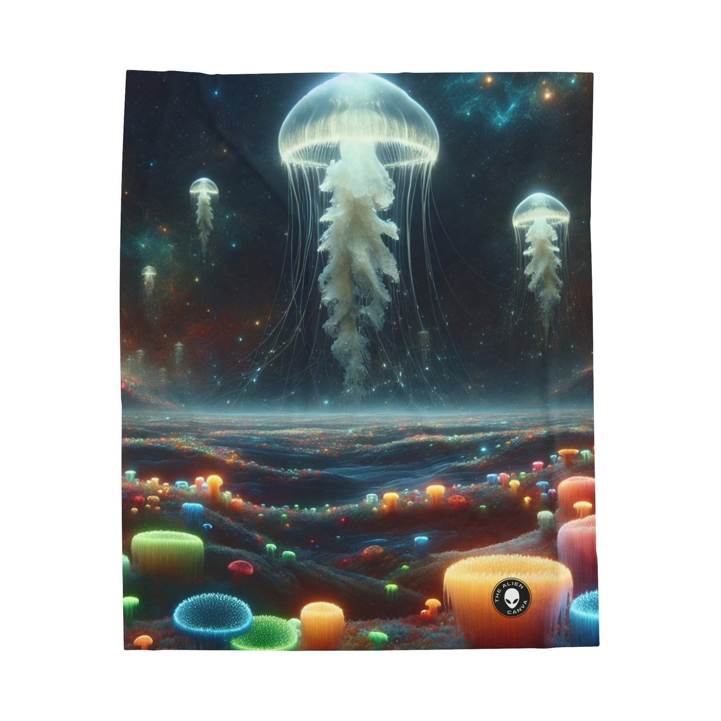 Jellyfish Dreamscape - La couverture en peluche en velours Alien