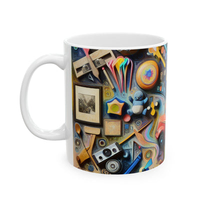 "Memory Lane: Un viaje nostálgico a través del tiempo" - Taza de cerámica The Alien de 11 oz