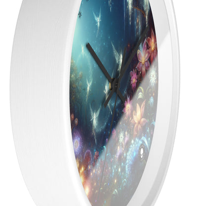 "Enchanted Moonlit Flower Forest" - The Alien Wall Clock