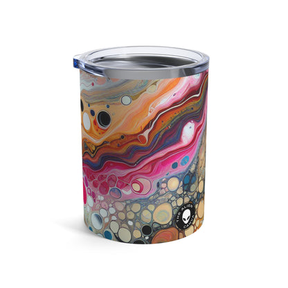 "Couleurs cosmiques : création d'une coulée acrylique fascinante inspirée des nébuleuses célestes" - The Alien Tumbler 10oz Acrylique Pouring