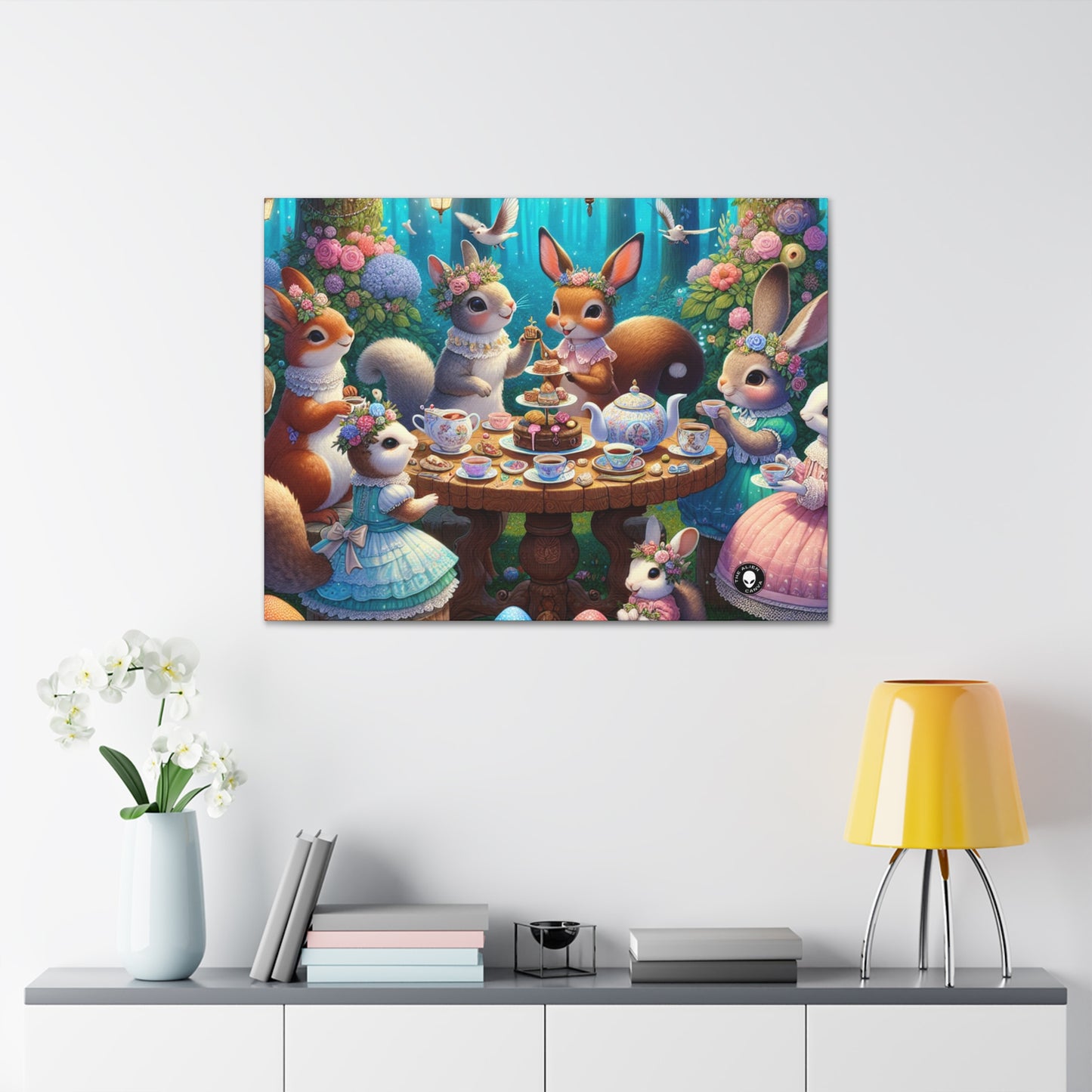 "Enchanted Tea Party in the Woodland Glade" - The Alien Canva