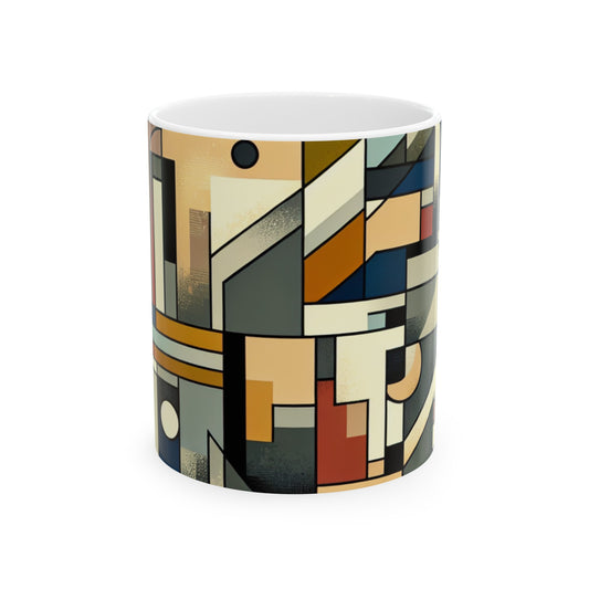 "Paysage urbain cubiste : énergie urbaine" - La tasse en céramique Alien 11oz Cubisme synthétique