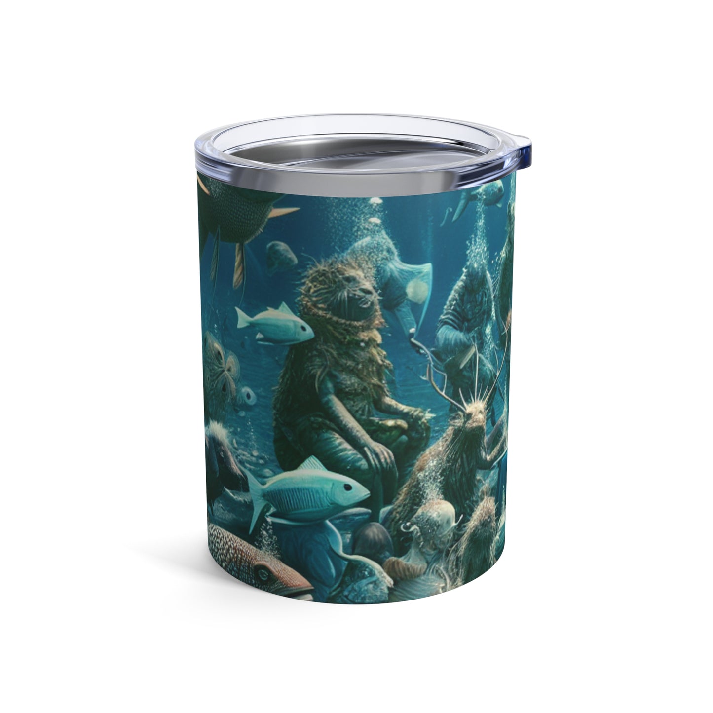 "La hora del té en el mar azul profundo" - Vaso Alien de 10 oz