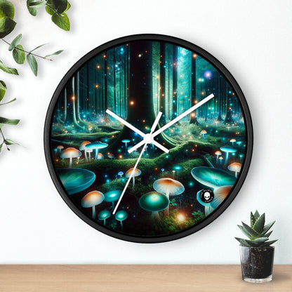 "Enchanted Night in the Fungus Forest" - The Alien Wall Clock