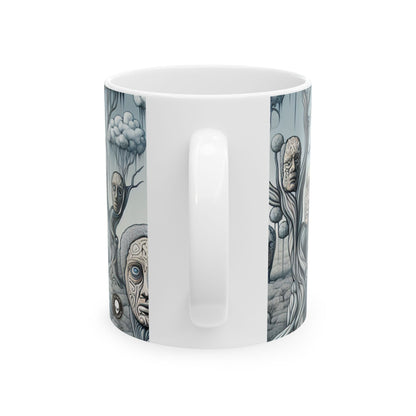 "Fantasy Wonderland: Where Time Bends and Trees Talk" - The Alien Ceramic Mug 11oz