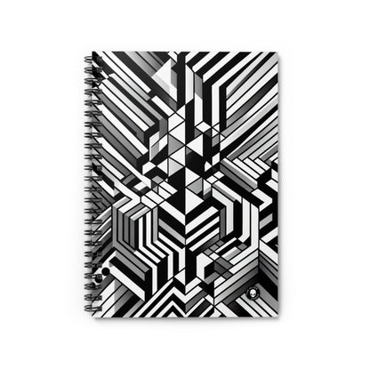 "Perception en mouvement : un chef-d'œuvre époustouflant de l'Op Art" - The Alien Spiral Notebook (Ruled Line) Op Art