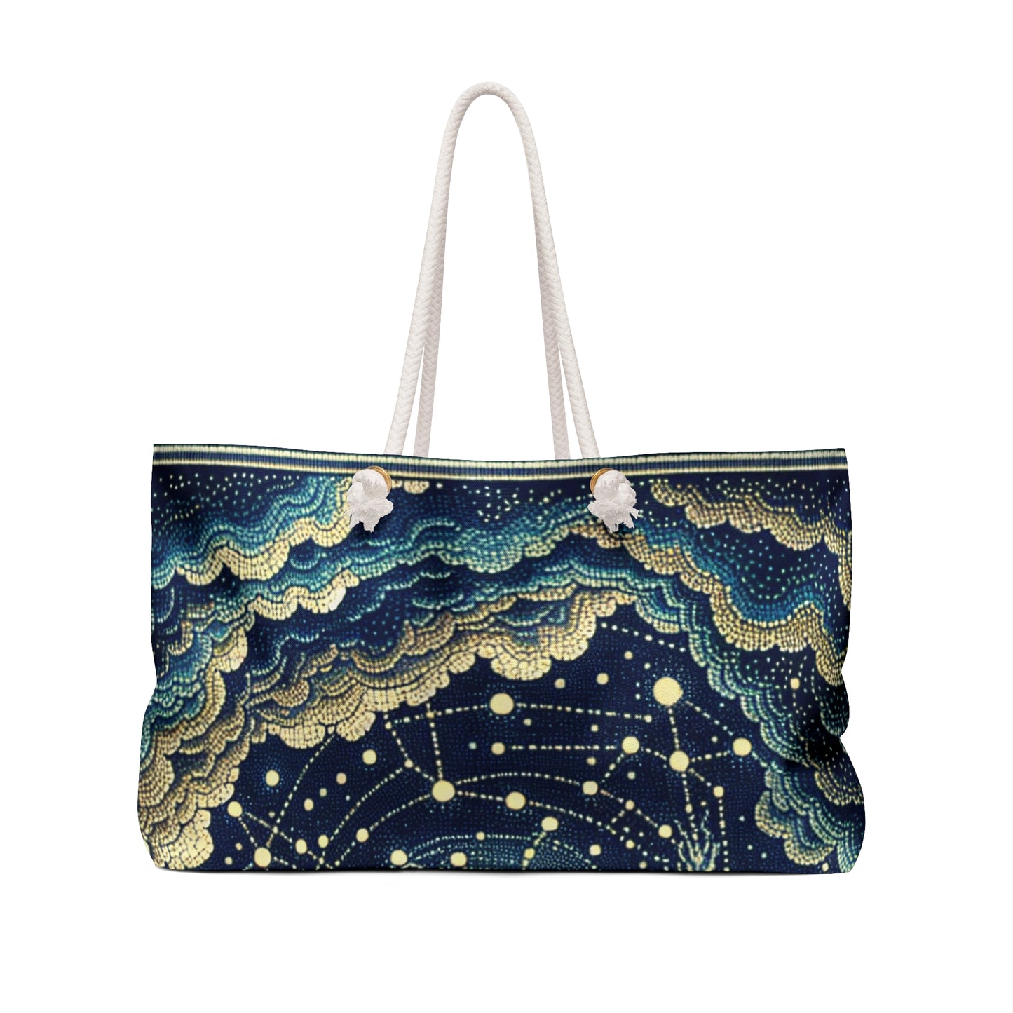 "Dotting the Heavens" - The Alien Weekender Bag Pointillism Style