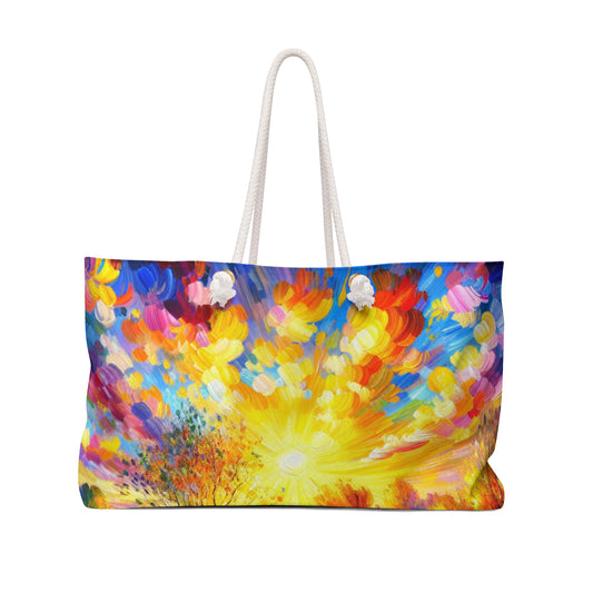 "Vibrant Springtime Sky" - The Alien Weekender Bag Fauvism Style