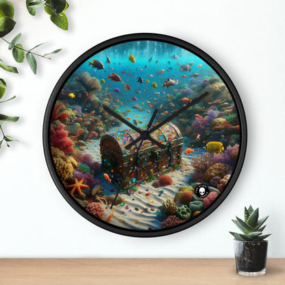 "Jeweled Depths: Discover the Hidden Treasure" - The Alien Wall Clock