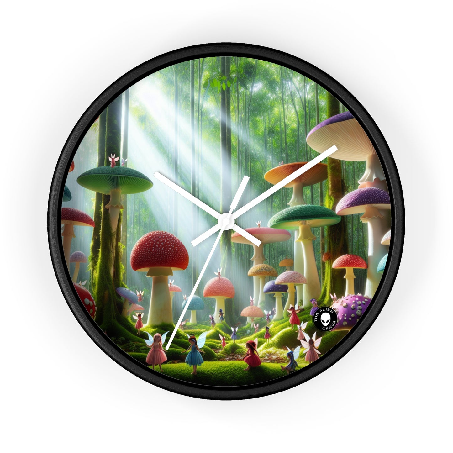 "Forêt de champignons enchantée" - L'horloge murale extraterrestre