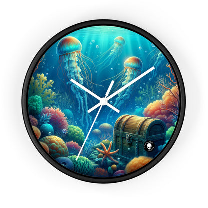 "Beneath the Waves: A Hidden Treasure" - The Alien Wall Clock