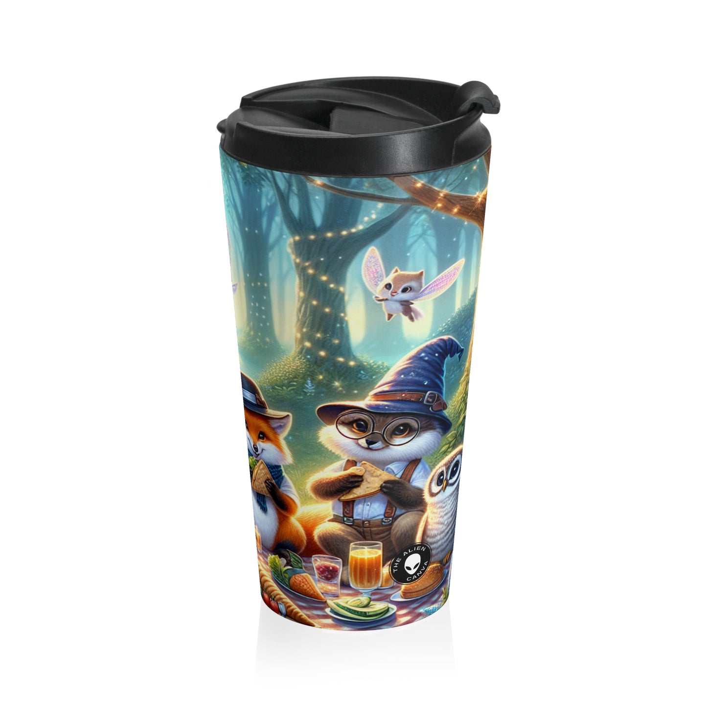 "Hats Off in the Enchanted Forest" - The Alien Stainless Steel Travel Mug