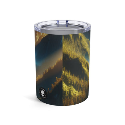 "Palette de sérénité : une symphonie au coucher du soleil" - Le photoréalisme Alien Tumbler 10oz