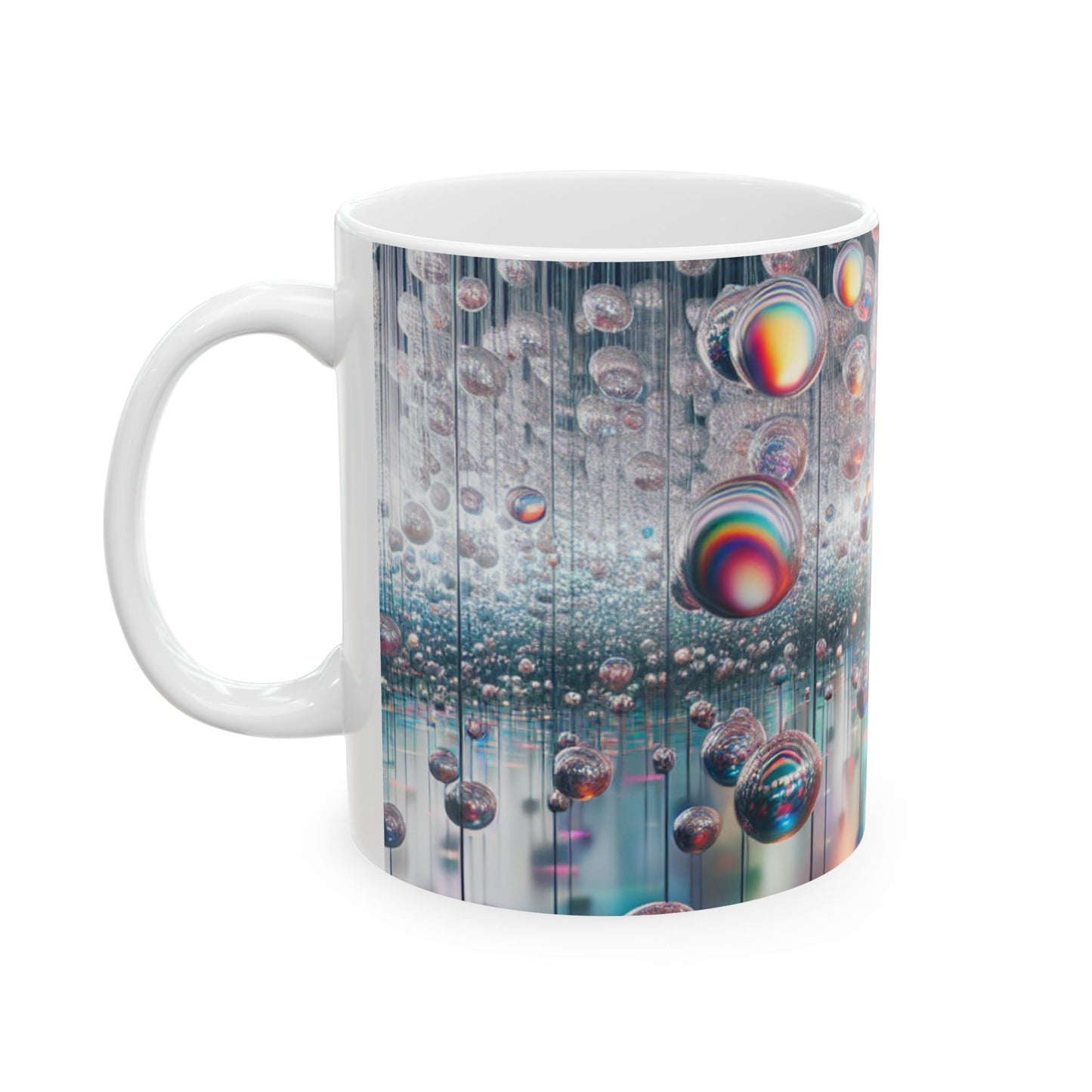 "Ephemeral Embrace: A Timeless Installation" - The Alien Ceramic Mug 11oz Installation Art