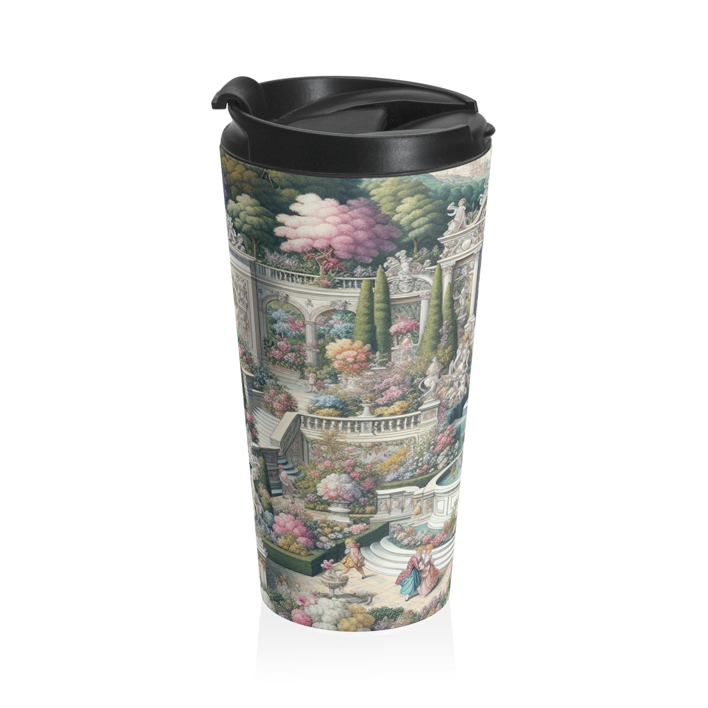 "Garden Elegance: A Rococo Affair" - The Alien Mug de voyage en acier inoxydable Rococo