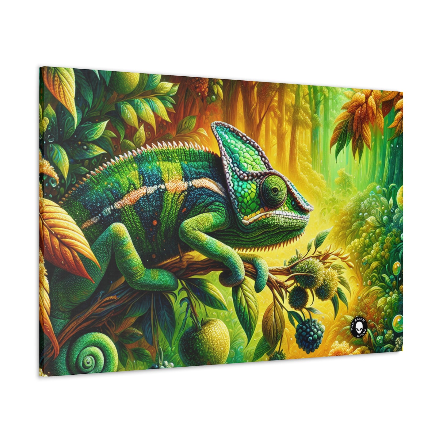 "Vibrant Woods and the Chameleon Camouflage" - The Alien Canva