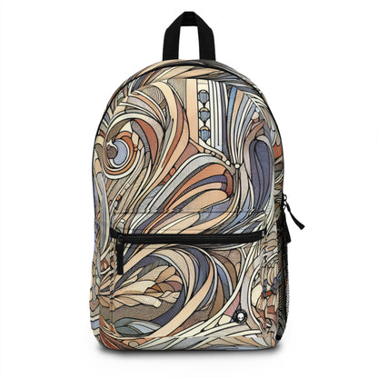 "Nature's Muse: Art Nouveau Woman" - The Alien Backpack Art Nouveau