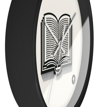 "A Singular Story: Monochrome Typography" - The Alien Wall Clock Minimalism