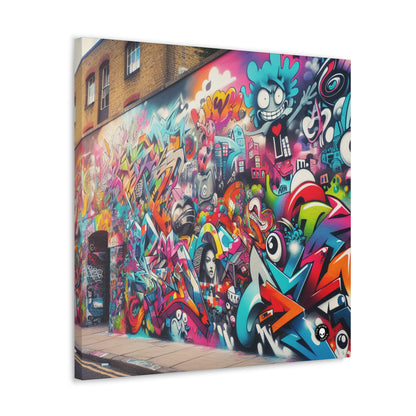 "Neon Horizon: The Vibrant Future Metropolis" - The Alien Canva Street Art / Graffiti