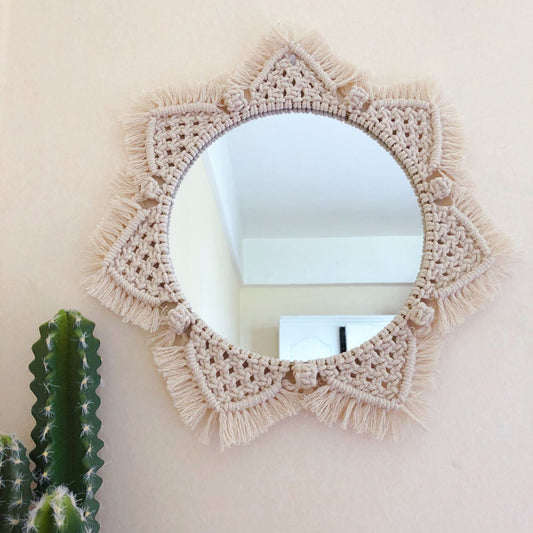 Tournesol. INS – miroir en forme de cœur pour fille scandinave, tapisserie faite à la main, anneau de miroir cosmétique, décoration de la maison