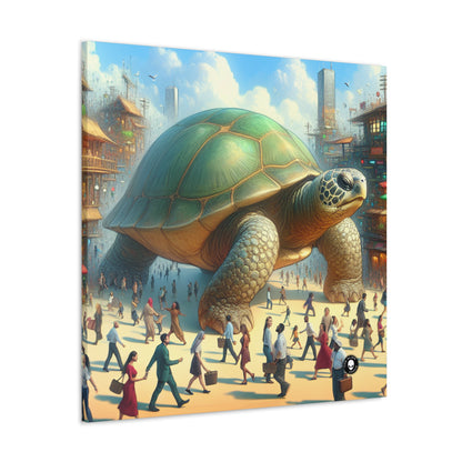 "La tortue merveilleuse dans la ville" - The Alien Canva