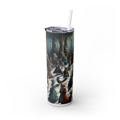 "Fanciful Creatures: Enchanted Masquerade" - The Alien Maars® Skinny Tumbler with Straw 20oz