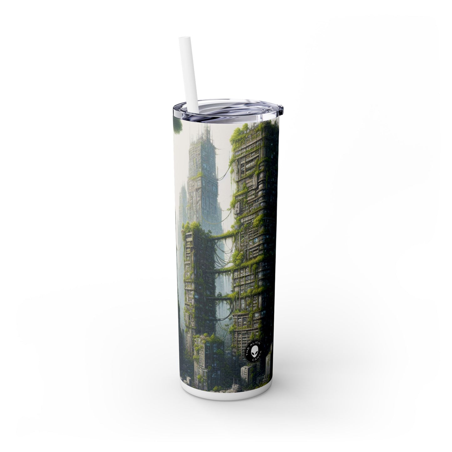 « La résurgence de la nature : la jungle urbaine » - Le gobelet fin Alien Maars® avec paille 20 oz