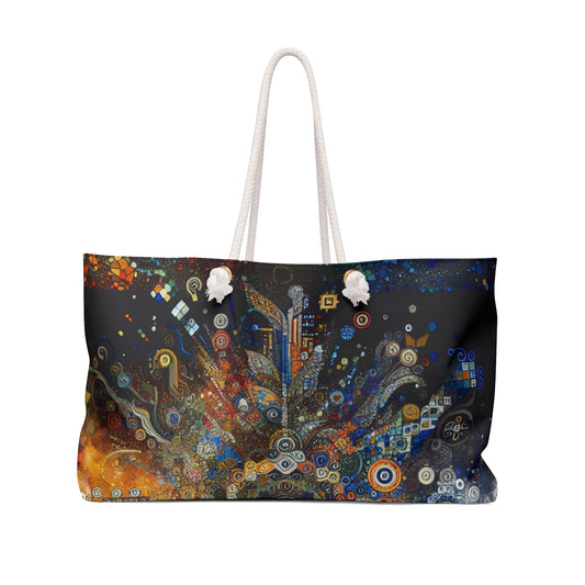 "Art corporel de la nuit étoilée : couleurs vives et traits tourbillonnants" - The Alien Weekender Bag Body Art