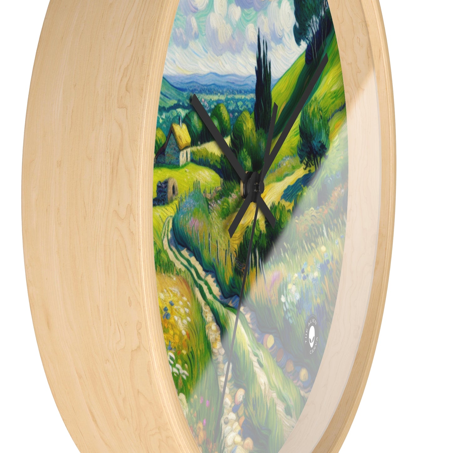 "Mystical Morning: A Post-Impressionist Journey into a Vibrant Dawn" - The Alien Wall Clock Post-Impressionism