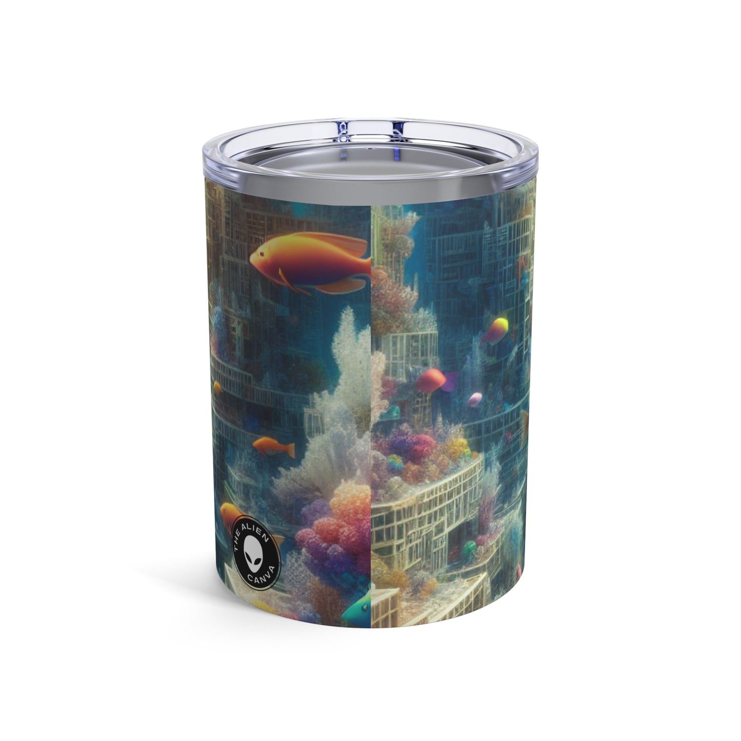 "Coralline City: un país de las maravillas surrealista bajo el agua" - Vaso Alien de 10 oz