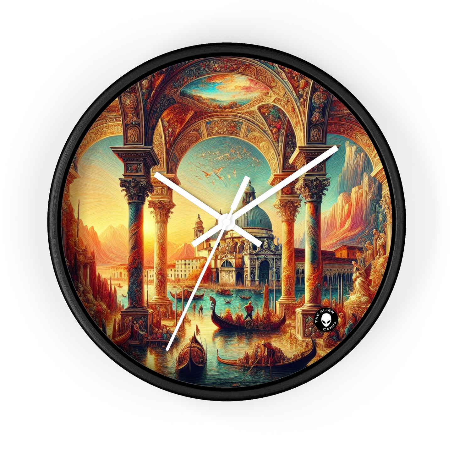 Sueños venecianos: un giro fantástico en los famosos canales - The Alien Wall Clock Venetian School