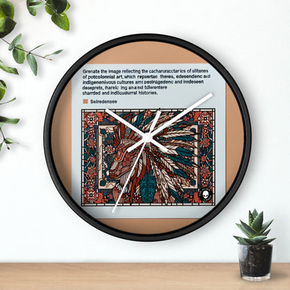 "Resilience Unveiled: A Postcolonial Celebration" - The Alien Wall Clock Postcolonial Art