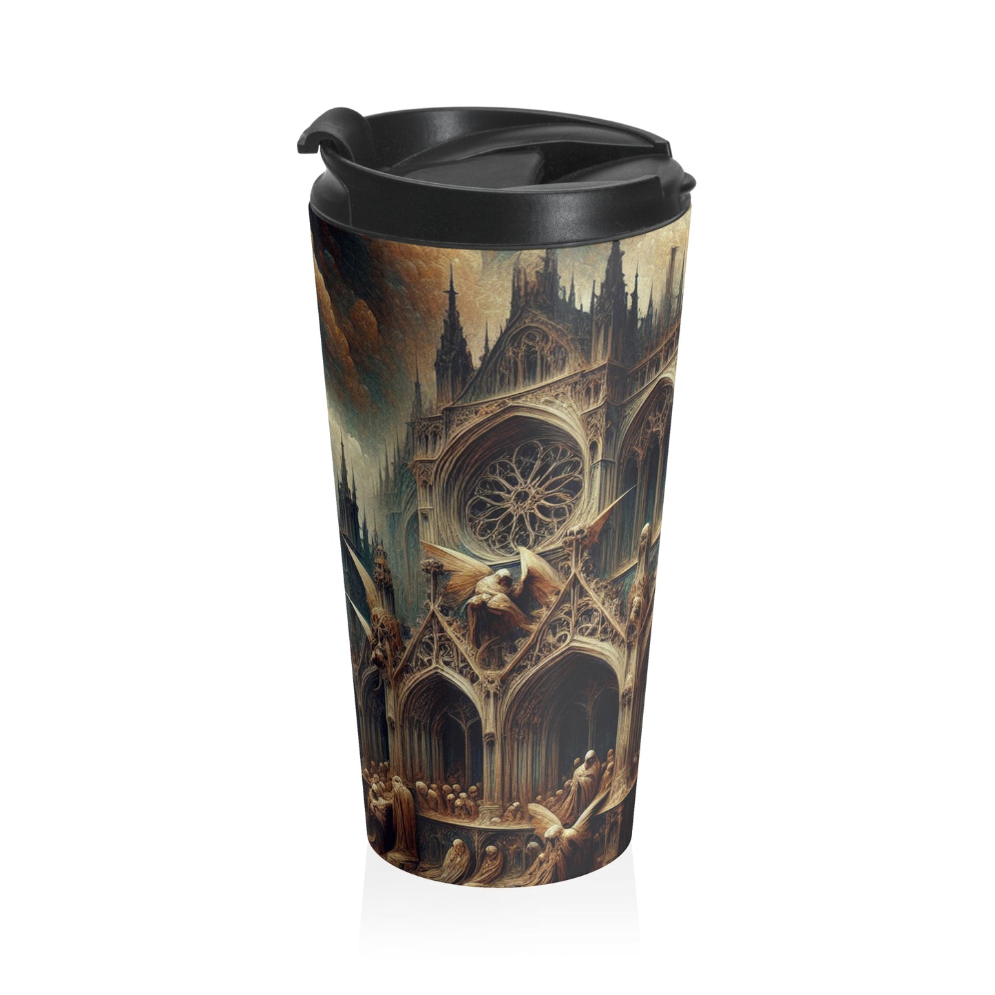 - La tasse de voyage en acier inoxydable Alien Art gothique