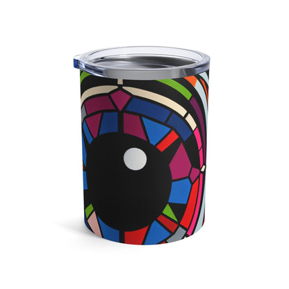 "Eye of the Illusionist". - The Alien Tumbler 10oz Op Art Style