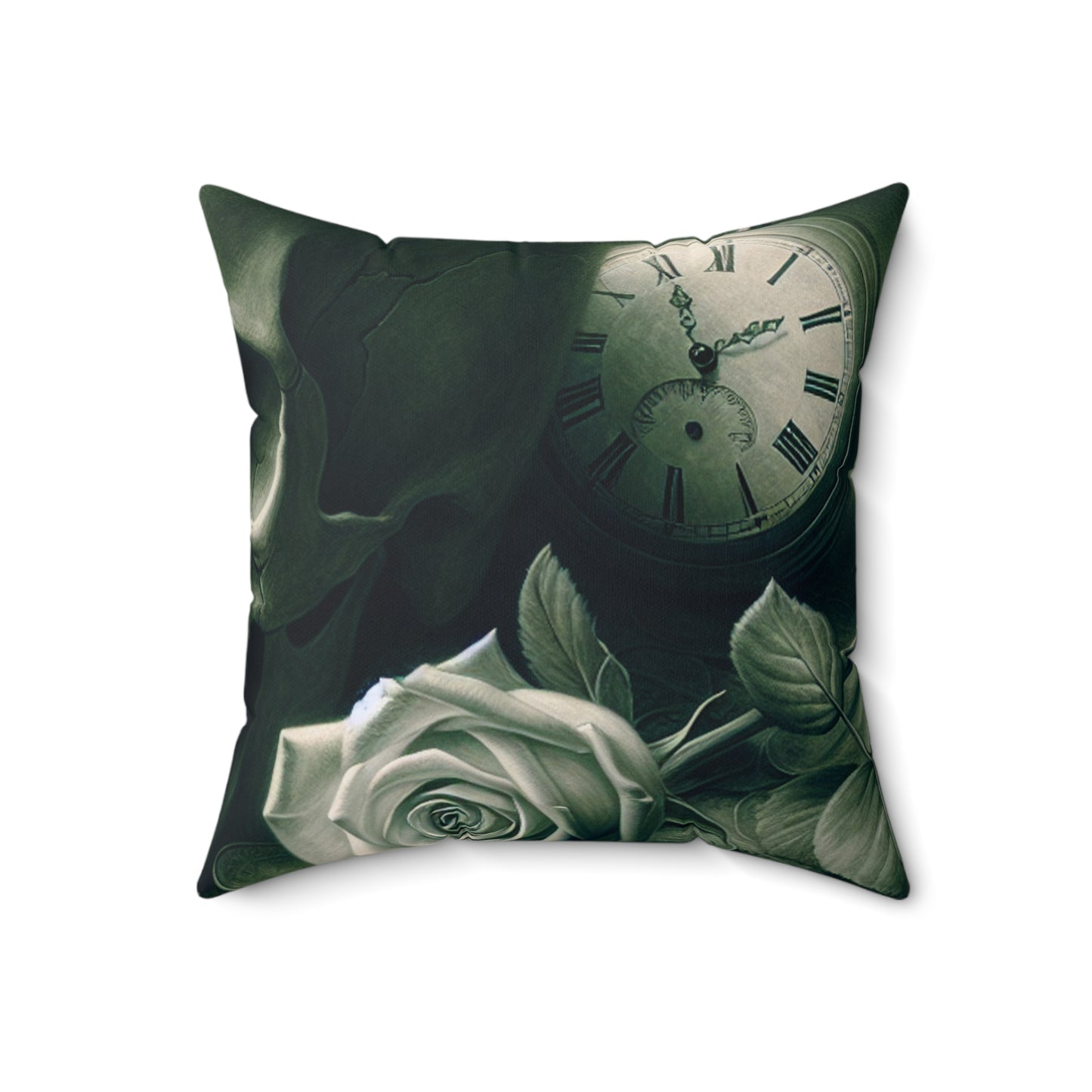 "Lingering Decay" - The Alien Spun Polyester Square Pillow Vanitas Painting Style