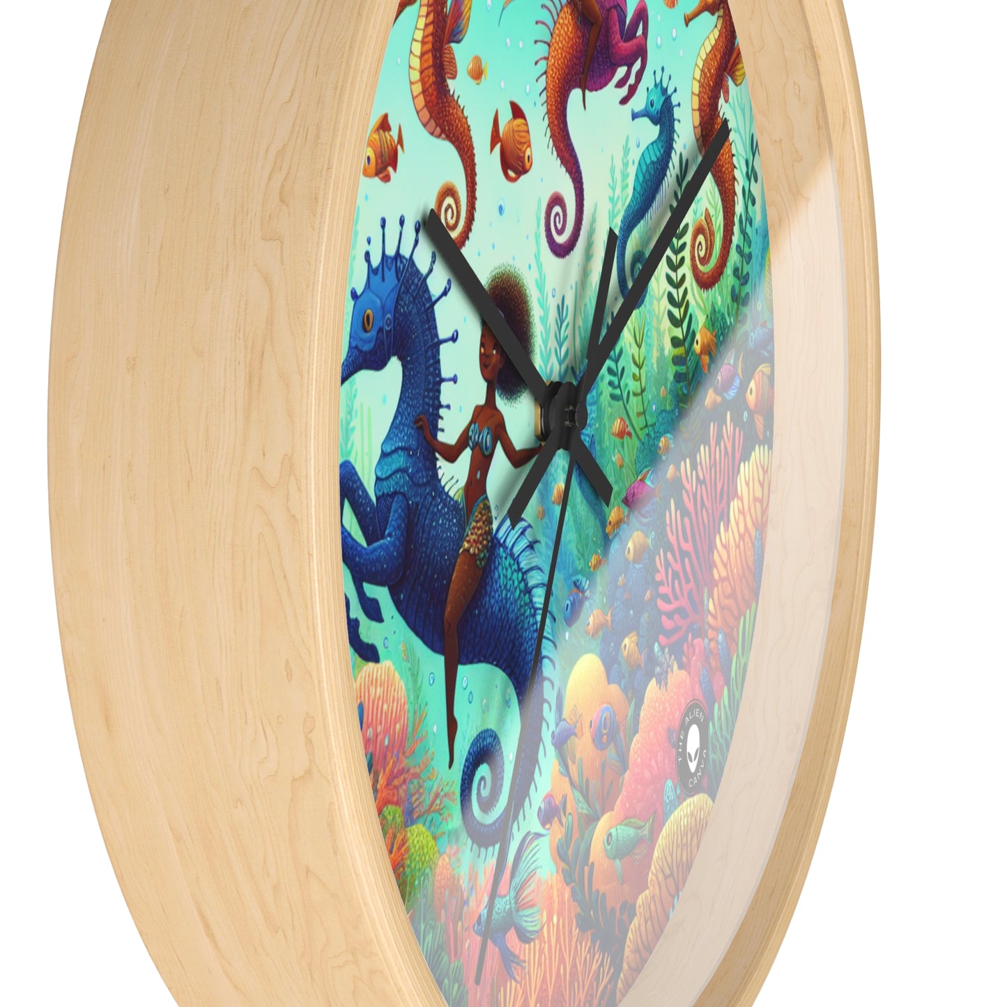 Enchanted Aquatic Realm: Mermaids and Seahorses - The Alien Wall Clock